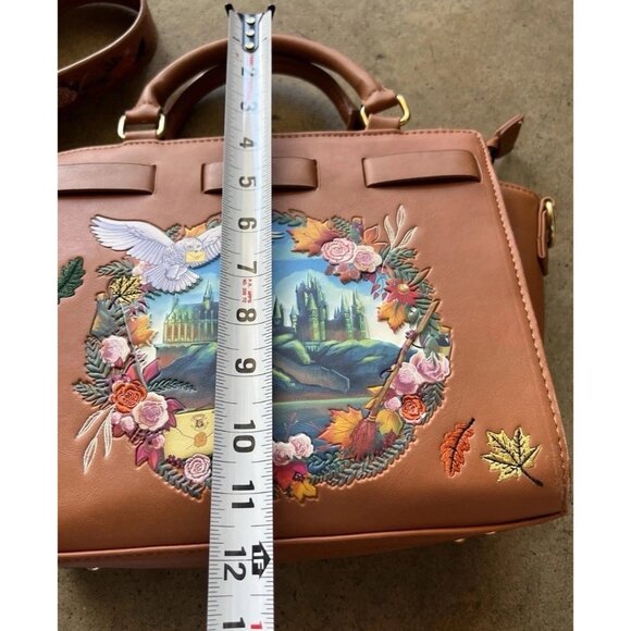 Vintage Harry Potter Wizarding World Brown Leather Purse Cross Body Shoulder - Picture 5 of 16